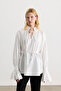 Ekru Standing Collar Shirt