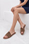 Women's Strappy Daily Slippers Siyso Brown Suede - 2