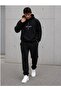 Unisex Relax Front Printed Top and Bottom Tracksuit Set