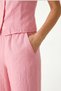 Linen Look Vest and Trousers Set Laz0010 Pink - 4