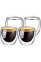 Best-Encounter 6 Pieces Double Wall Glasses Coffee Cup, Medium 250ml, Unknown, Transparent - 4