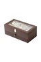 12 Drawer Leather Watch and Accessory Organizer Box with Glass Top |   Premium Watch Storage Box |   Cream, Brown, Black, Tan, Burgundy - 2