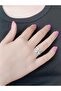 Silver Color, "Mermaid" Zircon Stone, Adjustable Steel Ring - 3