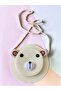 Children's Teddy Bear Straw Shoulder Bag Cute Mini Bag with Cross Strap - 2