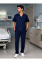 Men's Navy Blue Nurse Uniform Scrubs Bottom Top Shift Team Surgical Medical