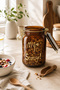 Amber Glass Jar with Locking Lid 1500 ml |   Airtight Silicone Sealed Storage Jar