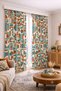Modern Vintage Patterned Background Curtain 140X260 cm 2 Wings Decorative Digital Printed Premium Living Room Bedroom Window Curtain
