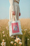 Fish Love Printed Linen Cloth Bag Pytkbc1008 - 2