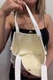 Women's Gold Buckle Shoulder Bag Daily Use Stylish Mini Handbag - 4