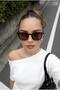 Havana Leopard Frame Retro Uv400 Protection Ultra Light Women's Sunglasses