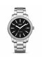 Men's Silver Metal Cord Black Dial Wrist Watch with 2 Year Warranty - 2