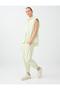 Mint Green Elastic Waist Cotton Blend Poplin Trousers