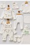 Seasonal Cotton Muslin 10 Piece Newborn Baby Girl Hospital Discharge Bodysuit Set 0-3 Months Boxed / Birth Gift - 2
