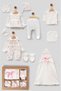 Seasonal Cotton Muslin 10 Piece Newborn Baby Girl Hospital Discharge Bodysuit Set 0-3 Months Boxed / Birth Gift - 8
