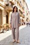 Women's Collar Embroidery Detailed Trouser Suit - 5