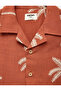 Palm Tree Patterned Short Sleeve Viscose Shirt - 3