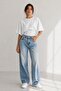 Women's White Basic Crop Blouse Draped Waist Detailed Crop Blouse 88001 - 7