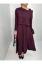 Women's Long Sleeve Crop Top and Dress Two-Piece Set - 2