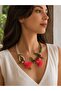 Needlepoint Design Necklace Pomegranate Flower Necklace
