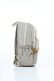 Vital Series Beige Crinkle Fabric Water-Resistant Plush Daily Stylish School and Travel Backpack with Keychain - 4