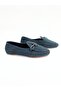 Women's Genuine Leather Ballerinas Petrol Blue - 2