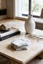 Handmade Concrete Hexagonal Coasters with Marble Pattern Decorative Drink Coasters Set of 4 - 6