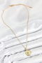 316L Steel Zircon Stone Moon and Sun Model Gold Color Women's Necklace - 2