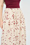 Women's Floral and Leaf Embroidered Sequined Maxi Skirt - 3