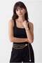 Women's Square Neck Ribbed Strap Tank Top
