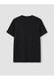 Peak New Season Black Crew Neck Textured Men's T-Shirt - 6