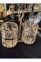 Crystal Large Stone Gold Spoon Holder Presentation Dish - 7