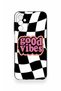 Samsung M13 Compatible Black Good Vibes Patterned Silicone Case - 2