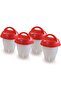 Egglettes Egg Cooker – Hard Boiled Egg Maker Without Shell, 4 Egg Cups for Easy Egg Cooking, Silicone Egg Poacher Cups for Breakfast, Kitchen & Meal Prep