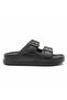 Black Daily Beach Pool Slippers with Buckle Women's Slippers - 2