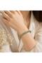 Summer Trend Enameled Steel Special Motif Design Thick Bracelet Green - 2