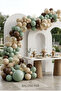Boho Birthday Balloon Set 20-Piece Sea Sand Eucalyptus Brown Gold Confetti Party Decoration - 2