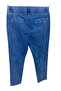 Plus Size Stoned Denim Women's Trousers - 2