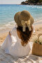 Imported High-Quality Bowknot Floral Camel Straw Hat Beach Hat Summer Hat Sun Protection - 5