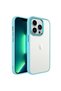 iPhone 14 Pro Max Case Transparent Back Face Camera Raised Silicone Tkng - 2