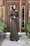 Buttoned Hijab Dress Khaki - 2