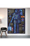 Robocop Blueprint Wall Covering Wall Tapestry First Quality Satin Fabric Poster