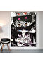Anime Eyes Collage Wall Cloth Wall Tapestry First Quality Satin Fabric Poster