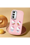 Samsung Galaxy A35 Compatible Case with Camera Protector Pink Silicone Couple Phone Case with Kitty Pattern - 2