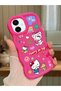 Samsung Galaxy A06 Compatible Case with Camera Protector Red Silicone Couple Phone Case Kitty Pattern