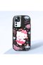 Mi 12t Compatible Case Camera Protector Black Silicone Couple Phone Case Kitty Pattern