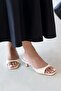 Jordy Women's Heeled Leather Sandals Yellow - 2