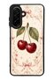 Samsung A26 Glossy Phone Case with Vintage Cherry Blossom Design