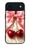 iPhone 17 Air Cherry Picnic Bow Design Glossy Phone Case