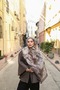 Allure Legendary Pattern Tencel Shawl - Mink - 2