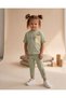 Girl's Summer Capri Leggings Set for Ages 4-5-6-7-8, Summer 2-Piece Top and Bottom Set with Capri Leggings
